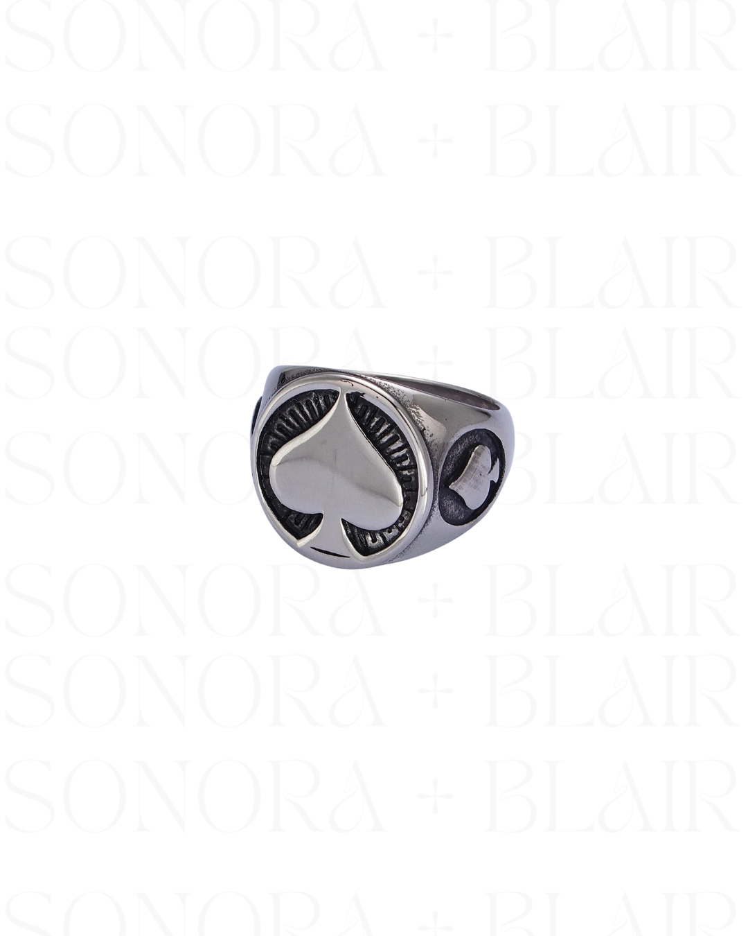 Spade Signet Ring - Silver