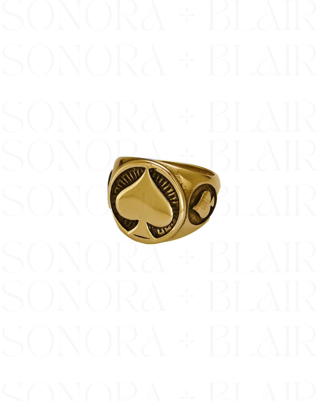 Spade Signet Ring - Gold