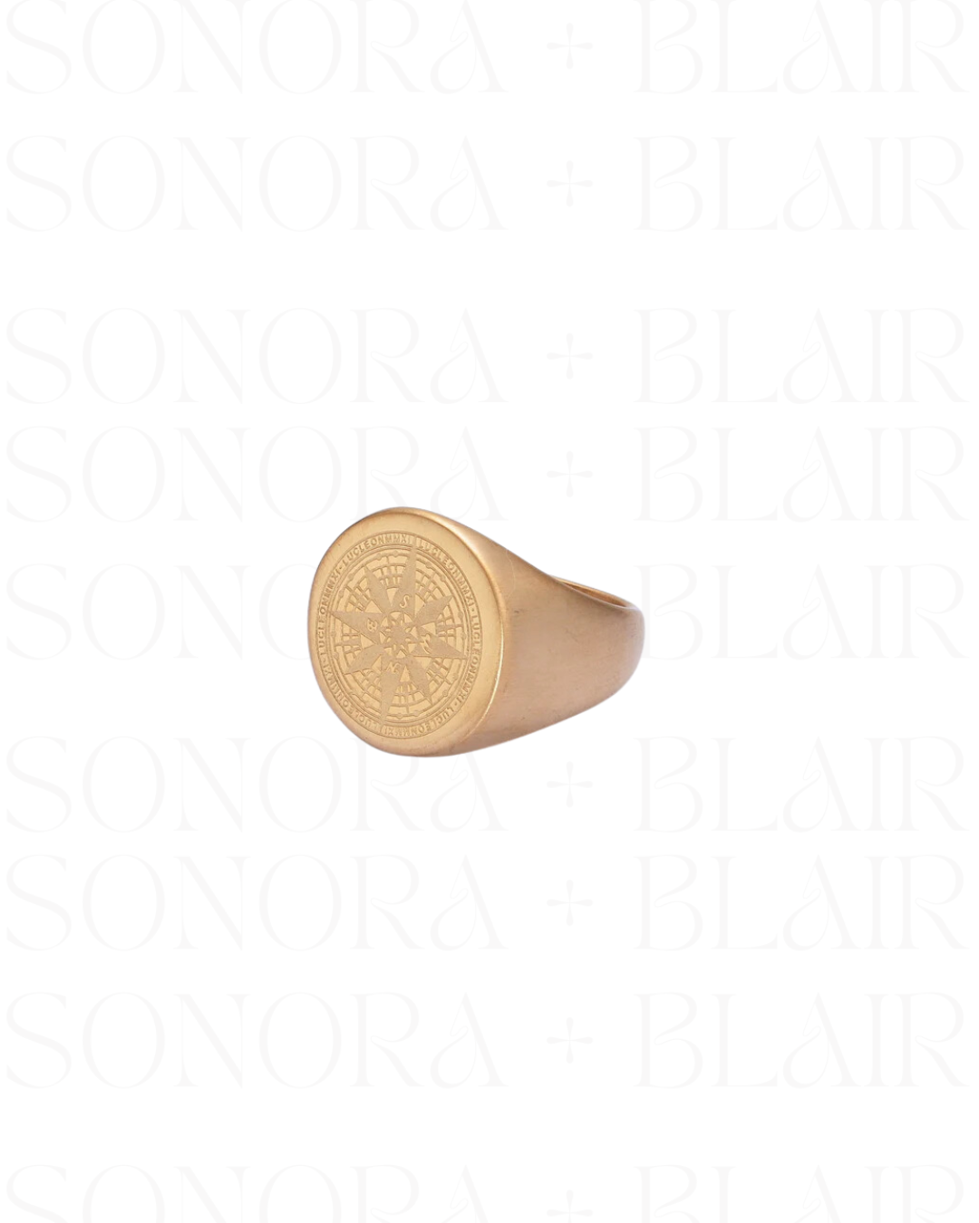 North Star Signet Ring - Gold - 24K