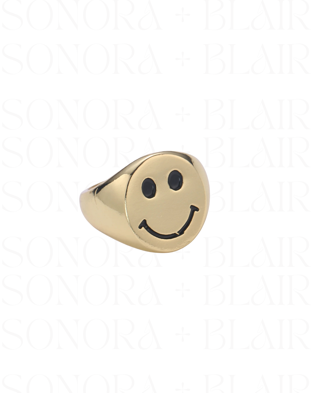 Happy Face Signet Ring